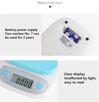 Precision Kitchen Food Scale with Transparent Tray