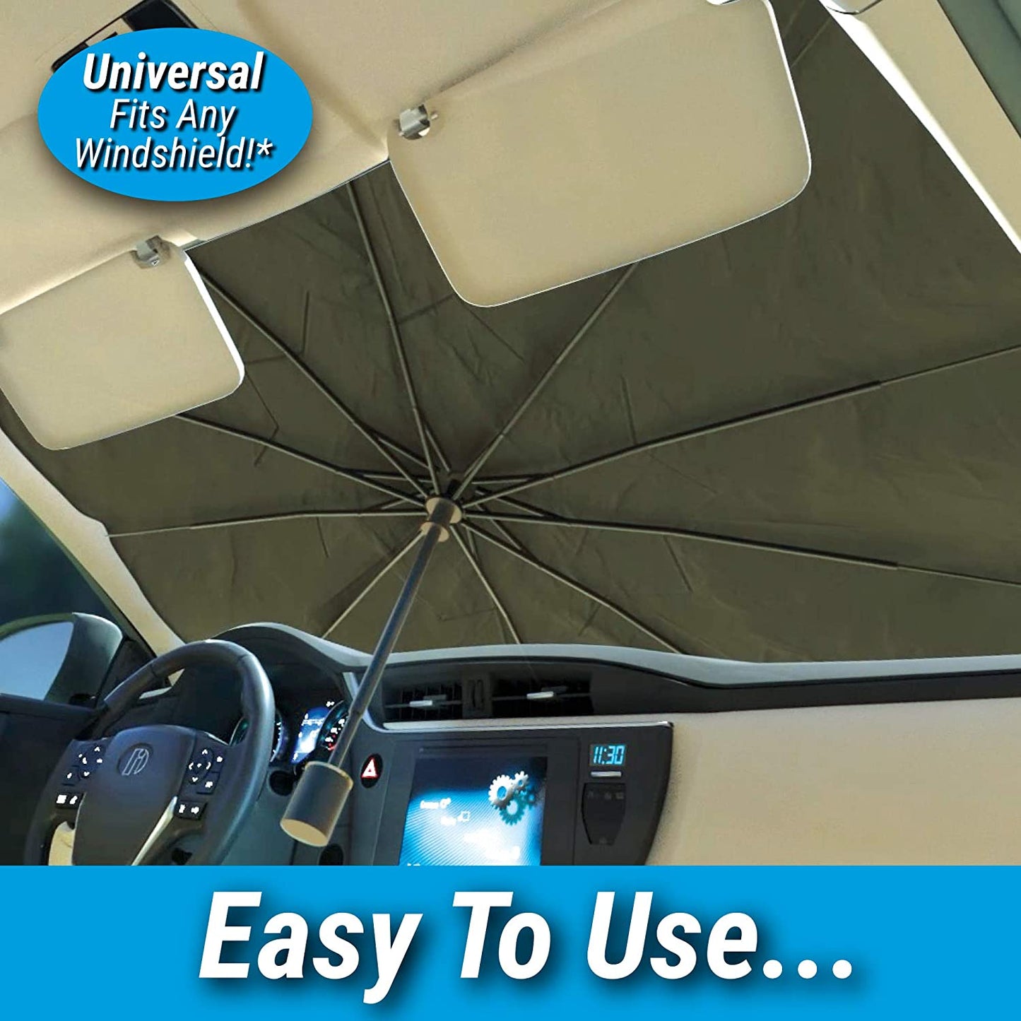 Quick Umbrella Windscreen Sunshield - Windshield Sun Shade