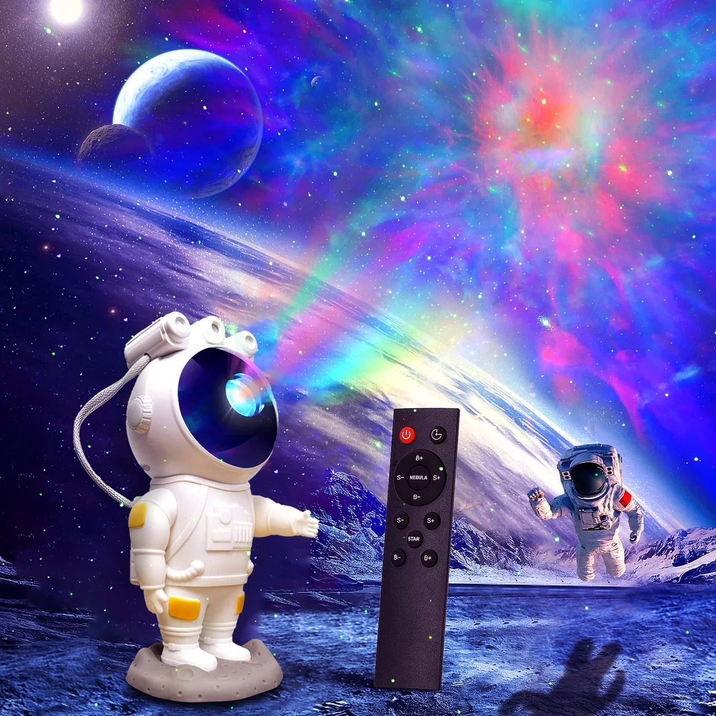 Astronaut Star Light & Galaxy Projector Night Lamp