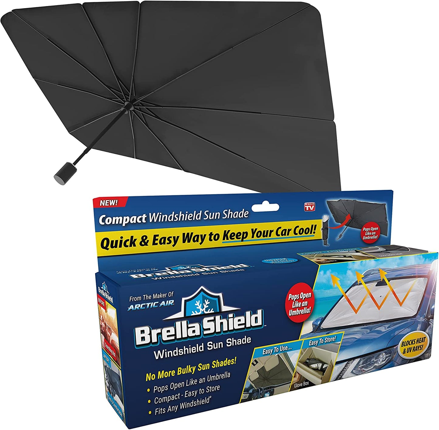 Quick Umbrella Windscreen Sunshield - Windshield Sun Shade