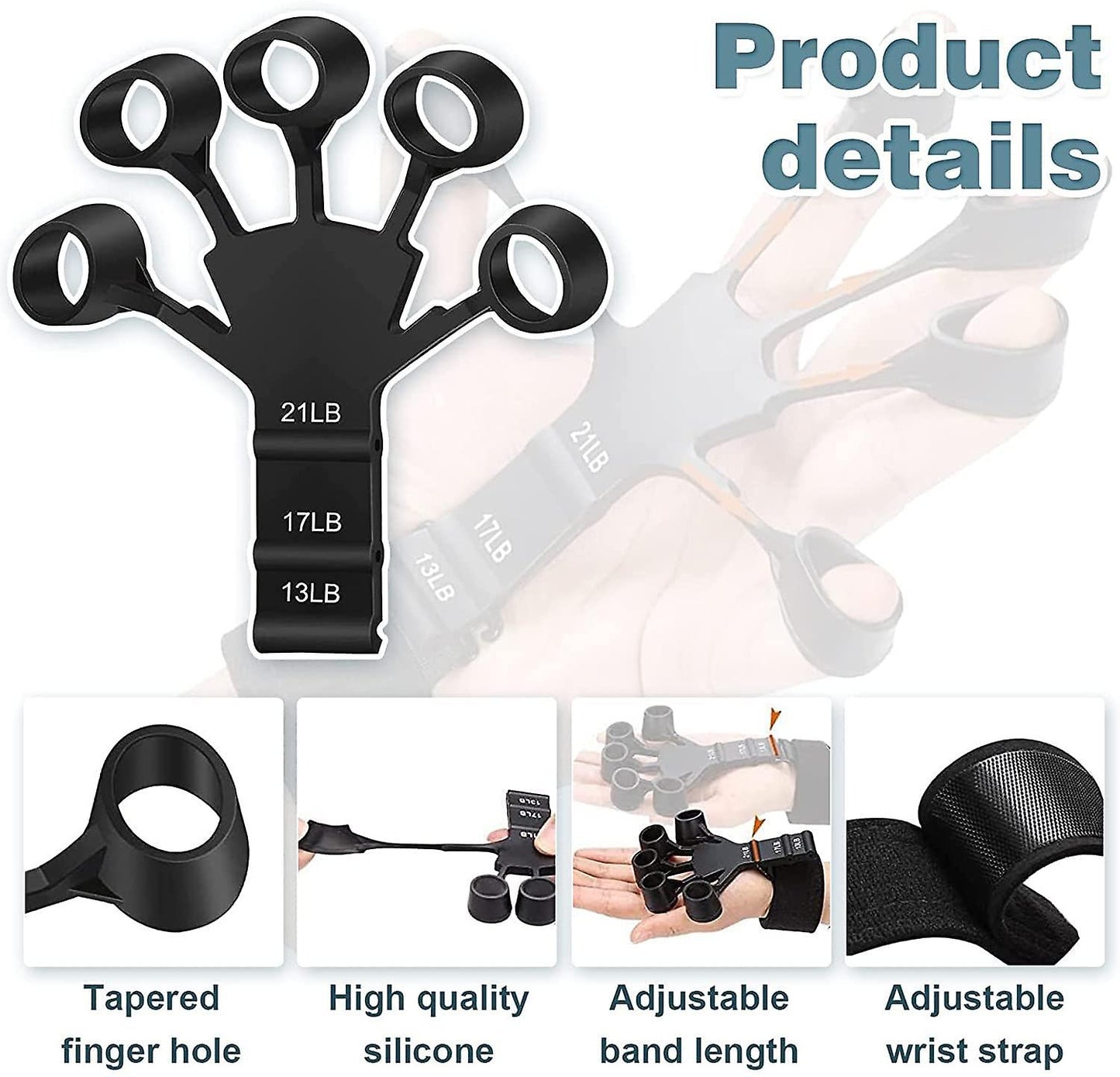 Metal-Hook Grip Strength Trainer Good for Arm Veins